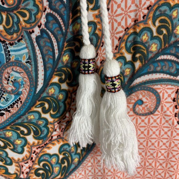 Entro Boho Tunic Dress Damask Bright Colorful size medium - Picture 8 of 9